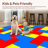 Bright Primary Color Interlocking Design(Red)