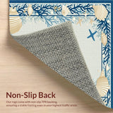 Ultra Soft Area Rug, Non Slip, Stain Resistant, Washable Area Rugs for Living Room, Bedroom, Oceanic Coral Reef Aesthetic(Beige)