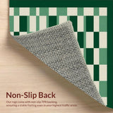 Artistic Green and White Tiled(Green)