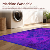 Chic Distressed Geometric Layout(Purple)
