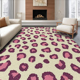 Ultra Soft Area Rug, Non Slip, Stain Resistant, Washable Area Rugs for Living Room, Bedroom, Animal Print Bedroom Rug Machine Washable Pastel Colors(Beige)
