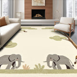 Ultra Soft Area Rug, Non Slip, Stain Resistant, Washable Area Rugs for Living Room, Bedroom, Elegant Nature-Inspired Animal Collection(Beige)