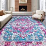 Vibrant Fuchsia Geometric Artistry(Blue)