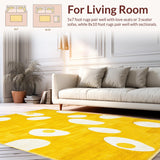 Ultra Soft Area Rug, Non Slip, Stain Resistant, Washable Area Rugs for Living Room, Bedroom, Elegant Cozy Shaggy Appeal(Yellow)
