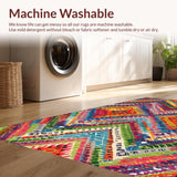 Ultra Soft Area Rug, Non Slip, Stain Resistant, Washable Area Rugs for Living Room, Bedroom, Artisan Braided Textured Appeal(Red)