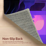 Ultra Soft Area Rug, Non Slip, Stain Resistant, Washable Area Rugs for Living Room, Bedroom, Lively Wave-Inspired Decorative Piece(Purple)