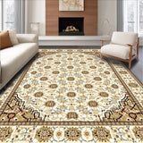 Ultra Soft Area Rug, Non Slip, Stain Resistant, Washable Area Rugs for Living Room, Bedroom, Tan Checkered Boho Rug(Beige)