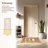 Ultra Soft Area Rug, Non Slip, Stain Resistant, Washable Area Rugs for Living Room, Bedroom, Energetic Wild Animal Patterns(Beige)