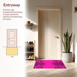 Ultra Soft Area Rug, Non Slip, Stain Resistant, Washable Area Rugs for Living Room, Bedroom, Bold Abstract Animal Print Style(Pink)
