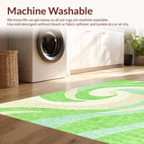Lively Cream and Green Tiled Look(Green)