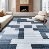 Ultra Soft Area Rug, Non Slip, Stain Resistant, Washable Area Rugs for Living Room, Bedroom, Sleek Monochrome Ogee Style(Gray)
