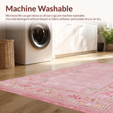 Ultra Soft Area Rug, Non Slip, Stain Resistant, Washable Area Rugs for Living Room, Bedroom, Elegant Pink Bow Design Carpet for Rooms Coquette Area Rug(Pink)