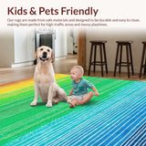 Ultra Soft Area Rug, Non Slip, Stain Resistant, Washable Area Rugs for Living Room, Bedroom, Charming Organic Leafy Aesthetics(Yellow)