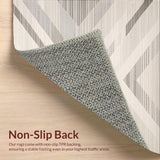 Ultra Soft Area Rug, Non Slip, Stain Resistant, Washable Area Rugs for Living Room, Bedroom, Rustic Natural Fiber Inspired Design(Gray)