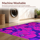 Ultra Soft Area Rug, Non Slip, Stain Resistant, Washable Area Rugs for Living Room, Bedroom, Elegant Rich Color Statements(Purple)