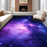 Ultra Soft Area Rug, Non Slip, Stain Resistant, Washable Area Rugs for Living Room, Bedroom, Vibrant Celestial Swirl Artwork(Purple)
