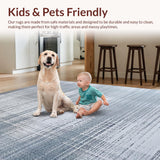 Ultra Soft Area Rug, Non Slip, Stain Resistant, Washable Area Rugs for Living Room, Bedroom, Sleek Gray Shag Minimalism Vibe(Gray)