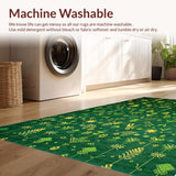 Ultra Soft Area Rug, Non Slip, Stain Resistant, Washable Area Rugs for Living Room, Bedroom, Vibrant Nature-Inspired Aesthetic(Green)
