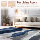 Chic Minimalist Swirling Motif(Blue)