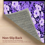 Ultra Soft Area Rug, Non Slip, Stain Resistant, Washable Area Rugs for Living Room, Bedroom, Lush Fluffy Lavender Shag Style(Purple)