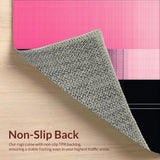 Ultra Soft Area Rug, Non Slip, Stain Resistant, Washable Area Rugs for Living Room, Bedroom, Striking Abstract Gradient Composition(Pink)