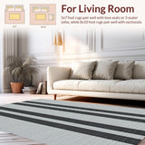 Contemporary Striped Monochrome Style(Black)