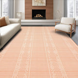 Ultra Soft Area Rug, Non Slip, Stain Resistant, Washable Area Rugs for Living Room, Bedroom, Stylish Peach Trellis Arrangement(Orange)