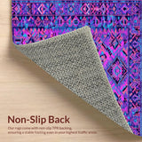 Ultra Soft Area Rug, Non Slip, Stain Resistant, Washable Area Rugs for Living Room, Bedroom, Dynamic Hand-Braided Color Splash(Purple)