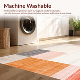 Artistic Abstract Stripe Accent Non Slip(Beige)