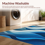 Ultra Soft Area Rug, Non Slip, Stain Resistant, Washable Area Rugs for Living Room, Bedroom, Soft Contemporary Grey Blue Dining Room Carpet(Gray)