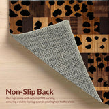 Ultra Soft Area Rug, Non Slip, Stain Resistant, Washable Area Rugs for Living Room, Bedroom, Exotic Multicolor Animal Print(Brown)