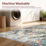 Ultra Soft Area Rug, Non Slip, Stain Resistant, Washable Area Rugs for Living Room, Bedroom, Trendy Soft Pastel Motif(Gray)