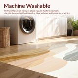 Modern Abstract Area Tan Beige Geometric Design(Beige)