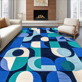 Ultra Soft Area Rug, Non Slip, Stain Resistant, Washable Area Rugs for Living Room, Bedroom, Navy Blue Stain-Resistant Deck Area Rug(Blue)