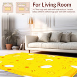 Ultra Soft Area Rug, Non Slip, Stain Resistant, Washable Area Rugs for Living Room, Bedroom, Luxurious Shaggy Rustic Feel(Yellow)