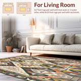 Ultra Soft Area Rug, Non Slip, Stain Resistant, Washable Area Rugs for Living Room, Bedroom, Runner Printed Non Slip Lightweight Foldable Hallway(Gray)