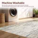 Mediterranean Inspired Beige High Low Pile Textured Geometric Shapes(Beige)