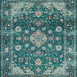 Ultra Soft Area Rug, Non Slip, Stain Resistant, Washable Area Rugs for Living Room, Bedroom, Vibrant Earth Toned Pattern(Blue)