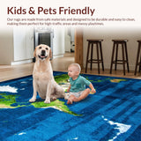 Contemporary Earthy Map Motif(Blue)