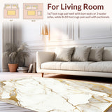 Marbled Radiance Cream & Gold Bordered Accent Light Hues(White)