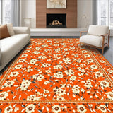 Ultra Soft Area Rug, Non Slip, Stain Resistant, Washable Area Rugs for Living Room, Bedroom, Sunny Outdoor Festive Vibe(Orange)