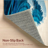 Ultra Soft Area Rug, Non Slip, Stain Resistant, Washable Area Rugs for Living Room, Bedroom, Serene Oceanic Color Blend(Blue)
