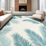 Ultra Soft Area Rug, Non Slip, Stain Resistant, Washable Area Rugs for Living Room, Bedroom, Rustic Tropical Textured Appeal(Ivory)