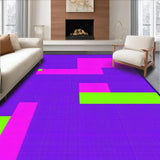 Ultra Soft Area Rug, Non Slip, Stain Resistant, Washable Area Rugs for Living Room, Bedroom, Energetic Number-Centric Decorative Theme(Purple)