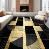Ultra Soft Area Rug, Non Slip, Stain Resistant, Washable Area Rugs for Living Room, Bedroom, Artful Neutral Color Palette(Beige)