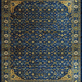 Elegant Navy Blue Geometric Motif(Blue)