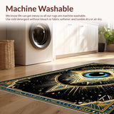 Vibrant Blue Tiled Motif(Black)