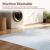 Ultra Soft Area Rug, Non Slip, Stain Resistant, Washable Area Rugs for Living Room, Bedroom, Rustic Fluffy Geometric Touch(Gray)