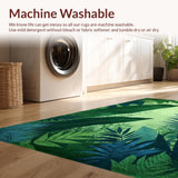 Ultra Soft Area Rug, Non Slip, Stain Resistant, Washable Area Rugs for Living Room, Bedroom, Lush Nature-Inspired Patterned Surface(Green)