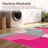 Ultra Soft Area Rug, Non Slip, Stain Resistant, Washable Area Rugs for Living Room, Bedroom, Modern Thin Area Rug for Dining Room Minimalist Style(Gray)